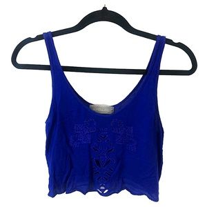 Hunting Bird blue crop top
